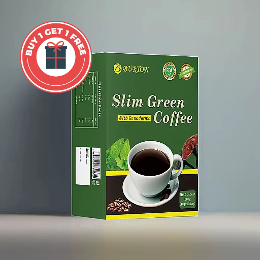 Badged - Slimm Green Diet Coffee avec Ganoderma – Accélérez la Perte de Poids.
