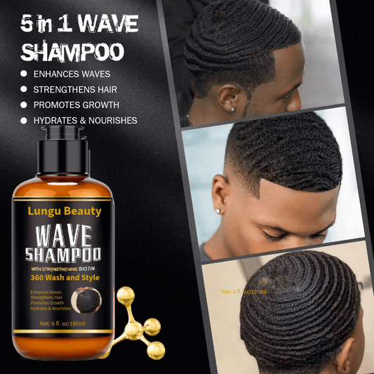 Wave Shampoo - Strengthening Biotin 360 Wash & Style enhances waves and strengthens hair for growth.
