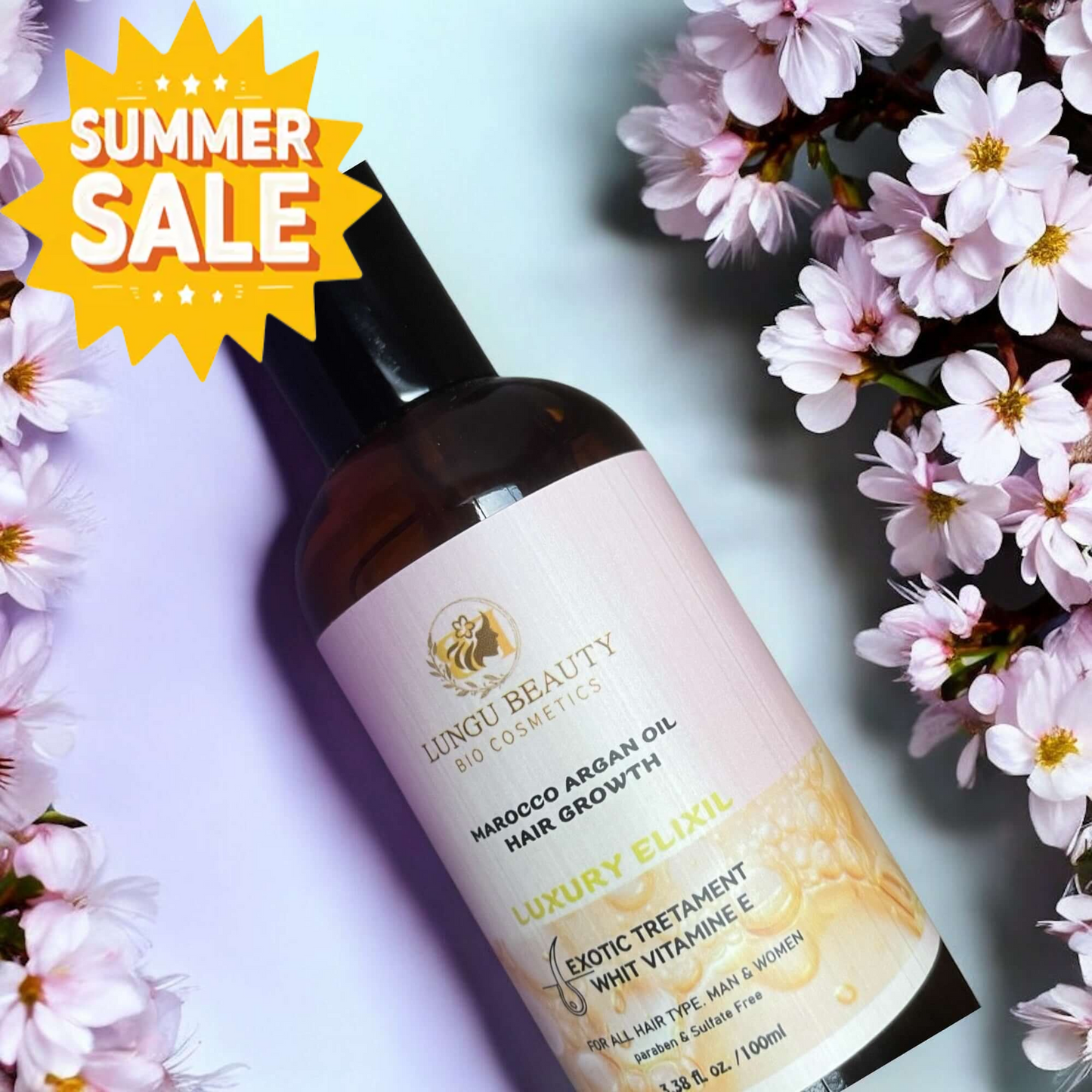 Badged - ARGAN OIL LUXURY ELIXIR – Tratamiento Capilar Nutritivo y Reparador